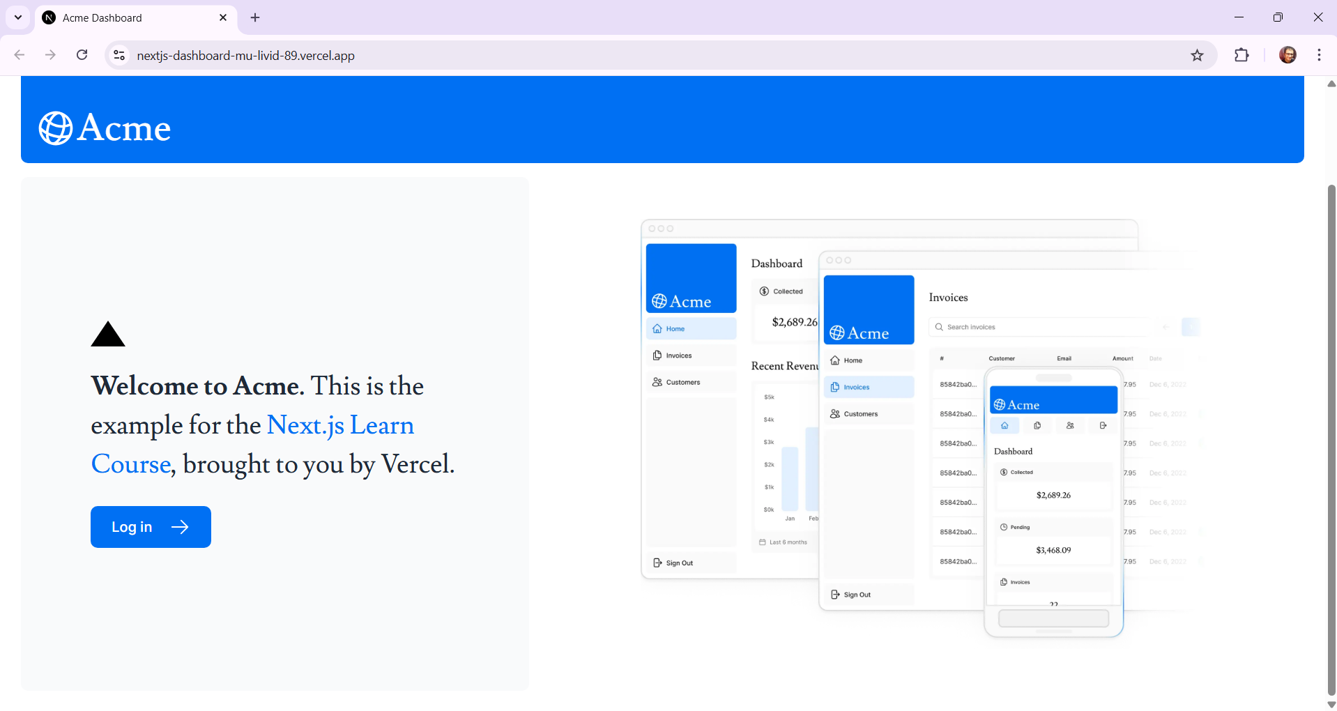 Next.js Dashboard App